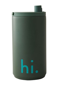 Design Letters Kubek termiczny &quot;Hi&quot; w kolorze zielonym - 350 ml ze sklepu Limango Polska w kategorii Kubki termiczne - zdjęcie 175949737