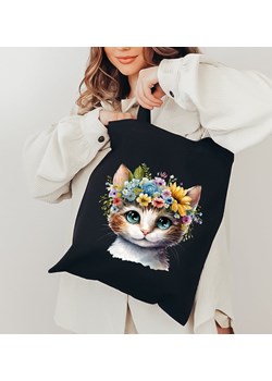 Torba na zakupy bawełniana z kotem - kotek5 ze sklepu Time For Fashion w kategorii Torby materiałowe - zdjęcie 175956988