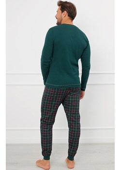 Piżama męska z długi rękawem i długimi spodniami zielona Fogo, Kolor zielony-wzór, Rozmiar M, Italian Fashion ze sklepu Primodo w kategorii Piżamy męskie - zdjęcie 175958879
