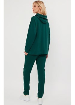 Bluza damska z długim rękawem ciemnozielona Lagos, Kolor ciemnozielony, Rozmiar S, Italian Fashion ze sklepu Primodo w kategorii Bluzy damskie - zdjęcie 175958898
