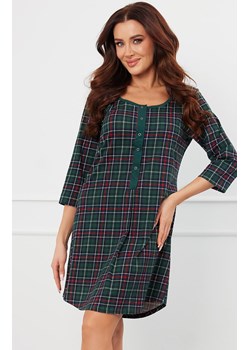 Koszula damska z rękawem 3/4 Foggia, Kolor zielony-wzór, Rozmiar S, Italian Fashion ze sklepu Intymna w kategorii Koszule nocne - zdjęcie 175959299