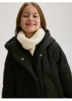 Reserved - Długi płaszcz z puchowym wypełnieniem - czarny ze sklepu Reserved w kategorii Płaszcze dziewczęce - zdjęcie 175961346
