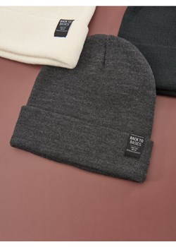 Sinsay - Czapka beanie - szary - id: 4323A-90M - marki Sinsay - 175962377 Sinsay - Czapka beanie - szary ze sklepu Sinsay w kategorii Czapki zimowe męskie - zdjęcie 175962377