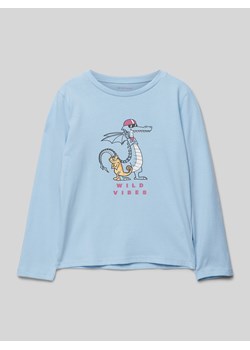 Bluzka z długim rękawem o kroju regular fit z czystej bawełny z nadrukiem z motywem ze sklepu Peek&Cloppenburg  w kategorii T-shirty chłopięce - zdjęcie 175964809