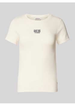 T-shirt o kroju slim fit z wyhaftowanym logo ze sklepu Peek&Cloppenburg  w kategorii Bluzki damskie - zdjęcie 175973187