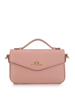 Torebka damska crossbody ze skóry groszkowej różowa ze sklepu WITTCHEN w kategorii Listonoszki - zdjęcie 175973918