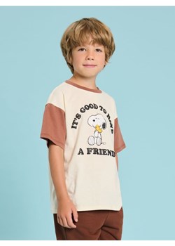 Sinsay - Koszulka Snoopy - kremowy ze sklepu Sinsay w kategorii T-shirty chłopięce - zdjęcie 175975305