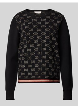 Sweter z dzianiny z detalami z logo ze sklepu Peek&Cloppenburg  w kategorii Swetry damskie - zdjęcie 175975948