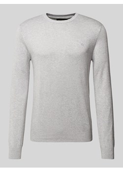 Sweter z dzianiny z wyhaftowanym logo model ‘CORE’ ze sklepu Peek&Cloppenburg  w kategorii Swetry męskie - zdjęcie 175976169