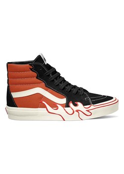 Vans Skórzane sneakersy &quot;SK8-Hi Flame&quot; w kolorze czarno-czerwonym ze sklepu Limango Polska w kategorii Trampki męskie - zdjęcie 175977915