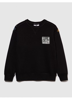 Sisley Bluza w kolorze czarnym ze wzorem ze sklepu Limango Polska w kategorii Bluzy chłopięce - zdjęcie 175978185