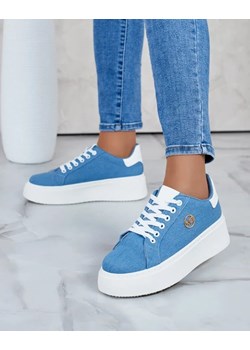 Royalfashion Sportowe sneakersy damskie na platformie Calomie ze sklepu royalfashion.pl w kategorii Trampki damskie - zdjęcie 175994958