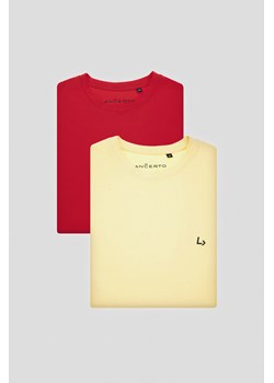 Zestaw 2 Koszulek z Bawełną Linus ze sklepu Lancerto S.A. w kategorii T-shirty męskie - zdjęcie 176008849