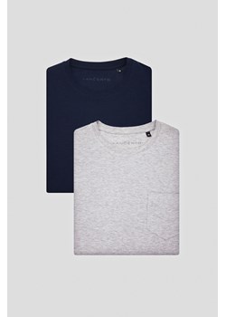 Zestaw 2 Koszulek z Kieszonką z Bawełną Roth ze sklepu Lancerto S.A. w kategorii T-shirty męskie - zdjęcie 176008857