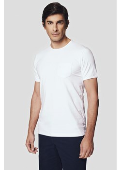 Koszulka z Bawełną Biała Ancus ze sklepu Lancerto S.A. w kategorii T-shirty męskie - zdjęcie 176008929