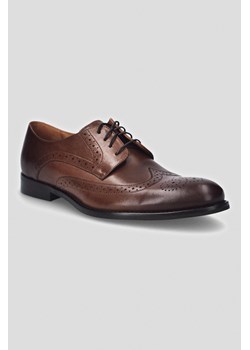 Buty Brogsy Bowery Brązowe ze sklepu Lancerto S.A. w kategorii Buty eleganckie męskie - zdjęcie 176008959