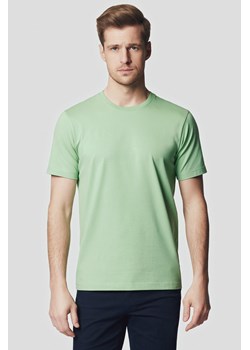 Koszulka z Bawełną Jasnozielona Jeffrey ze sklepu Lancerto S.A. w kategorii T-shirty męskie - zdjęcie 176009098