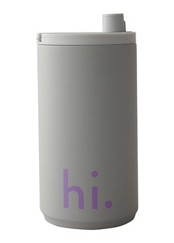 Design Letters Kubek termiczny &quot;Hi&quot; w kolorze jasnoszarym - 350 ml ze sklepu Limango Polska w kategorii Kubki termiczne - zdjęcie 176012275