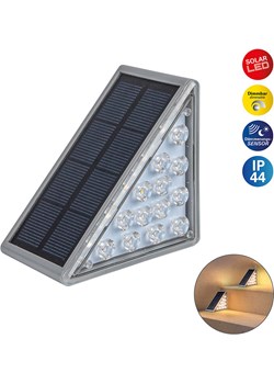 näve Schodowe lampy solarne (2 szt.) w kolorze szarym - 5,2 x 11 x 6,2 cm ze sklepu Limango Polska w kategorii Oświetlenie - zdjęcie 176013037