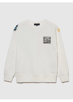 Sisley Bluza w kolorze białym ze wzorem ze sklepu Limango Polska w kategorii Bluzy chłopięce - zdjęcie 176013855
