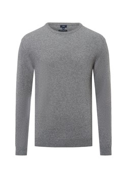 James Męski sweter z dzianiny z zawartością kaszmiru Mężczyźni Kaszmir szary jednolity ze sklepu vangraaf w kategorii Swetry męskie - zdjęcie 176014226