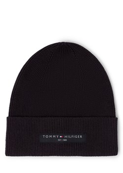 Tommy Hilfiger Czapka męska Mężczyźni Bawełna czarny jednolity ze sklepu vangraaf w kategorii Czapki zimowe męskie - zdjęcie 176017906