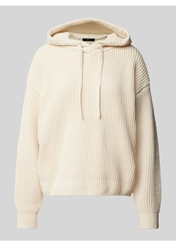 Sweter prążkowany z kapturem model ‘NEAT’ ze sklepu Peek&Cloppenburg  w kategorii Swetry damskie - zdjęcie 176020079