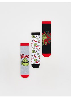 Reserved - Świąteczne skarpetki Grinch 3 pack - czerwony ze sklepu Reserved w kategorii Skarpetki dziecięce - zdjęcie 176024996