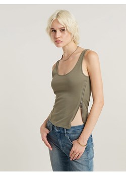 G-Star Top w kolorze khaki ze sklepu Limango Polska w kategorii Bluzki damskie - zdjęcie 176025965