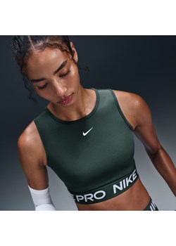 Damska koszulka bez rękawów o skróconym kroju Dri-FIT Nike Pro - Zieleń ze sklepu Nike poland w kategorii Bluzki damskie - zdjęcie 176026805