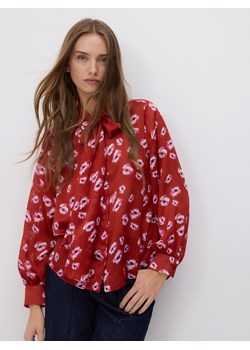 Reserved - Koszula z ozdobnym wiązaniem - wielobarwny - id: 802DJ-MLC - marki Reserved - 176036075 Reserved - Koszula z ozdobnym wiązaniem - wielobarwny ze sklepu Reserved w kategorii Koszule damskie - zdjęcie 176036075