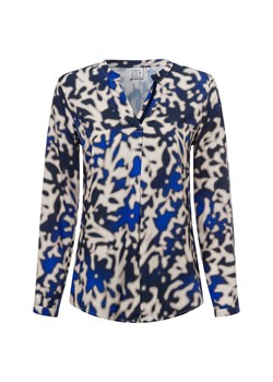 Emily van den Bergh Bluzka damska Kobiety wiskoza błękit królewski wzorzysty ze sklepu vangraaf w kategorii Bluzki damskie - zdjęcie 176039508