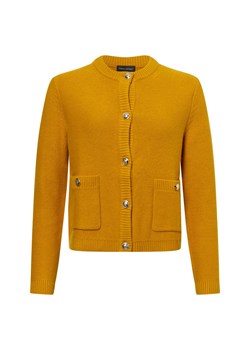 Franco Callegari Kardigan damski z zawartością wełny Kobiety Wełna kukurydziany jednolity ze sklepu vangraaf w kategorii Swetry damskie - zdjęcie 176039529