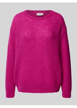 Sweter z dzianiny z obniżonymi ramionami ze sklepu Peek&Cloppenburg  w kategorii Swetry damskie - zdjęcie 176045546