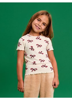 Sinsay - Koszulka - kremowy ze sklepu Sinsay w kategorii Bluzki dziewczęce - zdjęcie 176048285