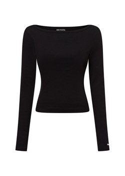 Aim'n Damska koszulka z długim rękawem - Ease Ribbed Long Sleeve Kobiety Bawełna czarny jednolity ze sklepu vangraaf w kategorii Bluzki damskie - zdjęcie 176049987