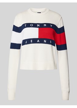 Sweter z dzianiny z detalem z logo model ‘CENTER FLAG’ ze sklepu Peek&Cloppenburg  w kategorii Swetry damskie - zdjęcie 176052455