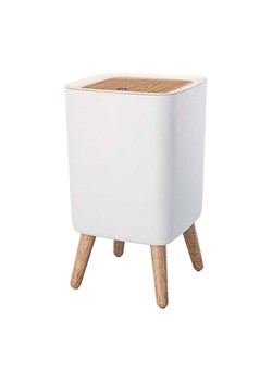 Kitchen Move Dotykowy kosz &quot;Malmo&quot; w kolorze biało-jasnobrązowym na śmieci - 10 l ze sklepu Limango Polska w kategorii Kosze na śmieci - zdjęcie 176061016