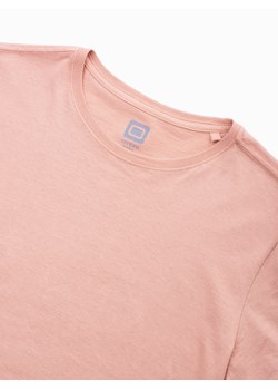 T-shirt męski bawełniany BASIC - różowy V9 S1370 ze sklepu ombre w kategorii T-shirty męskie - zdjęcie 176064365