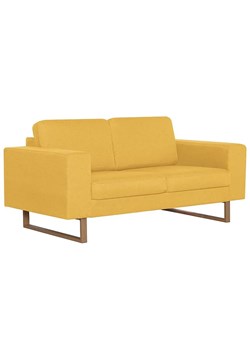 Elegancka dwuosobowa sofa żółta S9-Z00 ze sklepu Edinos.pl w kategorii Sofy i kanapy - zdjęcie 176066338