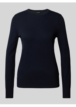 Sweter z dzianiny z prążkowanym,okrągłym dekoltem model ‘SHAVONNE’ ze sklepu Peek&Cloppenburg  w kategorii Swetry damskie - zdjęcie 176067548