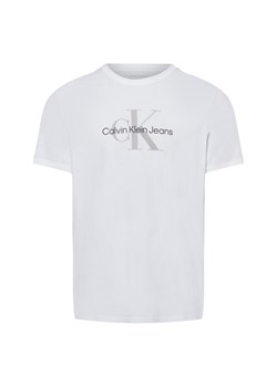 Calvin Klein Jeans Koszulka męska Mężczyźni Bawełna biały jednolity ze sklepu vangraaf w kategorii T-shirty męskie - zdjęcie 176073919