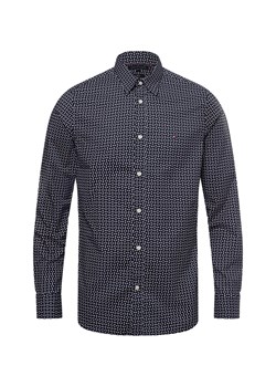 Tommy Hilfiger Męska koszula casual Mężczyźni Slim Fit Bawełna granatowy wzorzysty ze sklepu vangraaf w kategorii Koszule męskie - zdjęcie 176075259