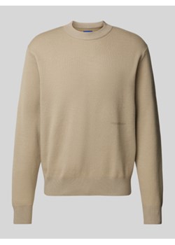 Sweter z dzianiny z nadrukiem z logo model ‘VESTERBRO’ ze sklepu Peek&Cloppenburg  w kategorii Swetry męskie - zdjęcie 176075805