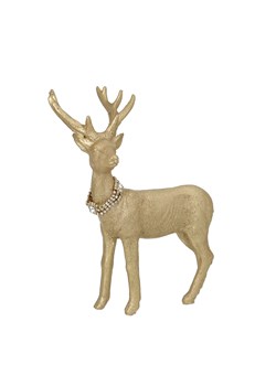 Figurka Deer Gold 18x8x23 cm ze sklepu dekoria.pl w kategorii Dekoracje bożonarodzeniowe - zdjęcie 176080787