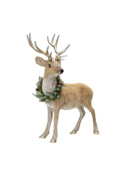 Figurka Winter Deer 60x35x77 cm - id: 815-852 - marki Dekoria - 176080789 Figurka Winter Deer 60x35x77 cm ze sklepu dekoria.pl w kategorii Dekoracje bożonarodzeniowe - zdjęcie 176080789