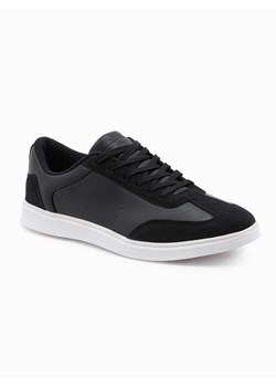 Casualowe buty męskie sneakersy OLDSCHOOL – czarne V2 OM-FOCS-0104 ze sklepu ombre w kategorii Trampki męskie - zdjęcie 176080925