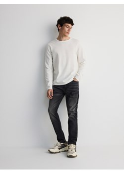 Reserved - Jeansy slim fit z przetarciami - czarny ze sklepu Reserved w kategorii Jeansy męskie - zdjęcie 176082826