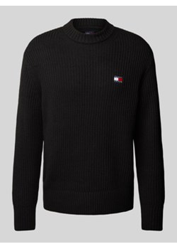 Sweter z dzianiny z naszywką z logo ze sklepu Peek&Cloppenburg  w kategorii Swetry męskie - zdjęcie 176085998