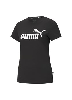 Damska koszulka z logo Essentials PUMA Black ze sklepu Decathlon w kategorii Bluzki damskie - zdjęcie 176112697